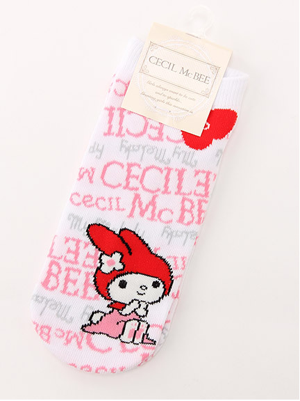 【MY MELODY×CECIL McBEE】配色ロゴソックス