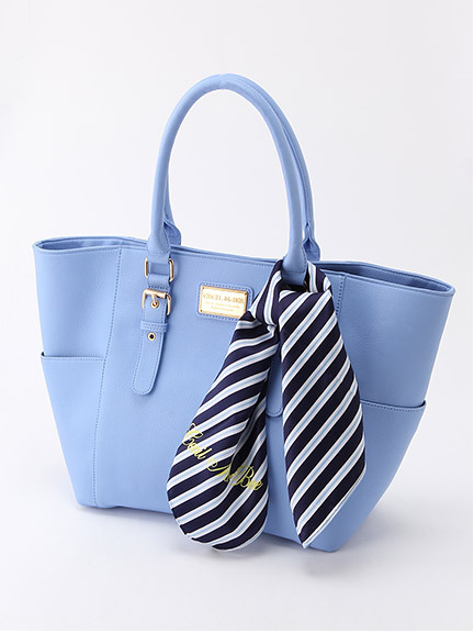 CECIL McBEE 15.SS ストライプスカーフ付きバッグ