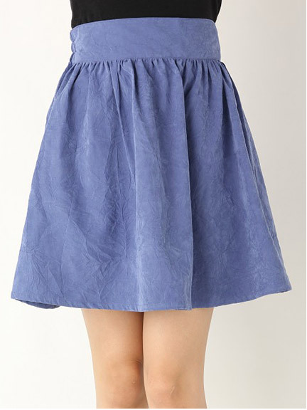 a.g.plus シワ加工フレアスカート